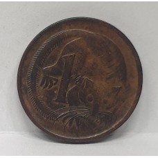 AUSTRALIA 1968 . ONE 1 CENT COIN . FEATHER-TAILED GLIDER . KEY DATE